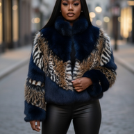 Blue Multi Color Fur