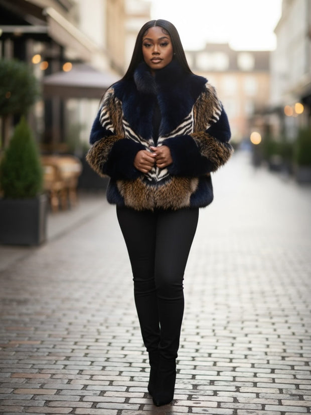 Blue Multi Color Fur