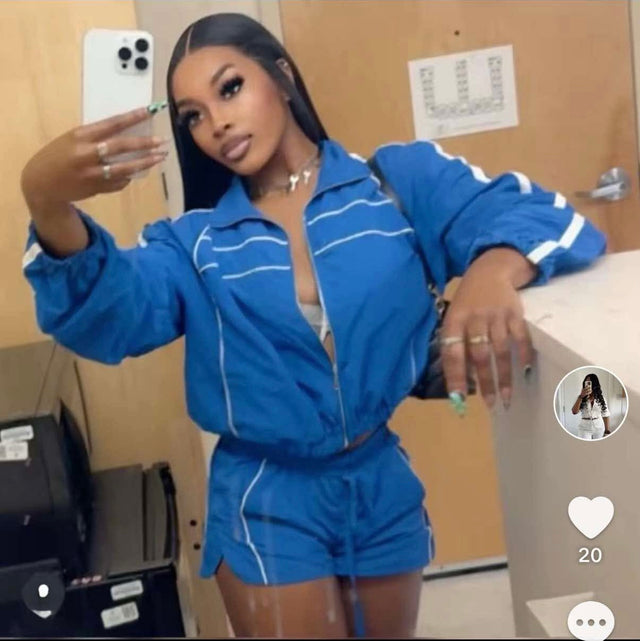 Blue Women’s Two Jogger Set