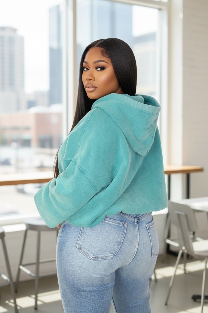 Rested Lounge Pullover Hoodie- Teal