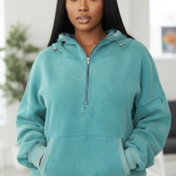 Rested Lounge Pullover Hoodie- Teal