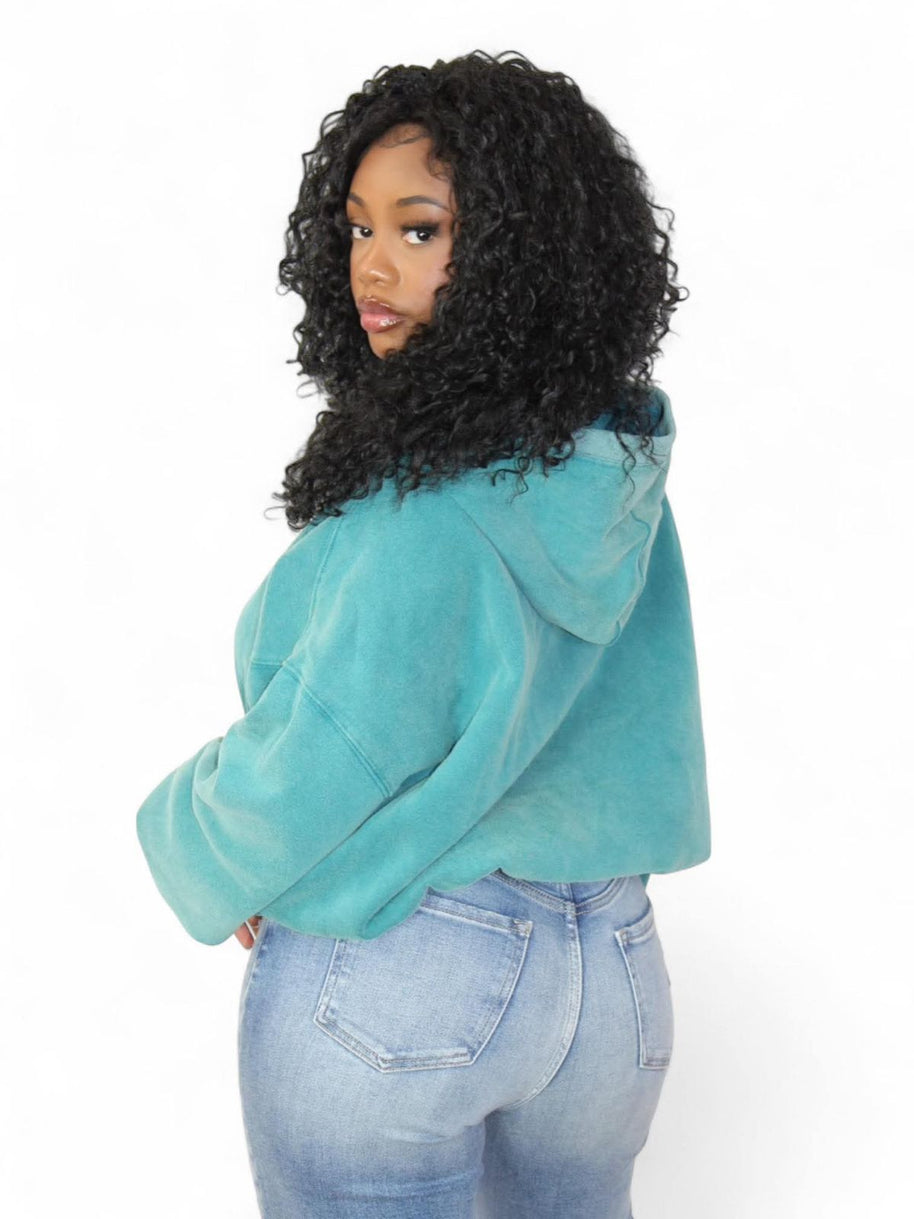 Rested Lounge Pullover Hoodie- Teal