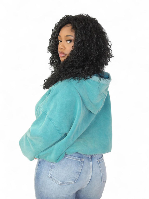 Rested Lounge Pullover Hoodie- Teal